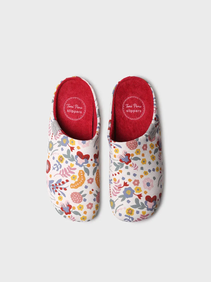 toni pons MIMI-TJ - Zapatilla de casa tipo zueco de mujer en algodón estampado | MIMI-TJ Últimos 3 días