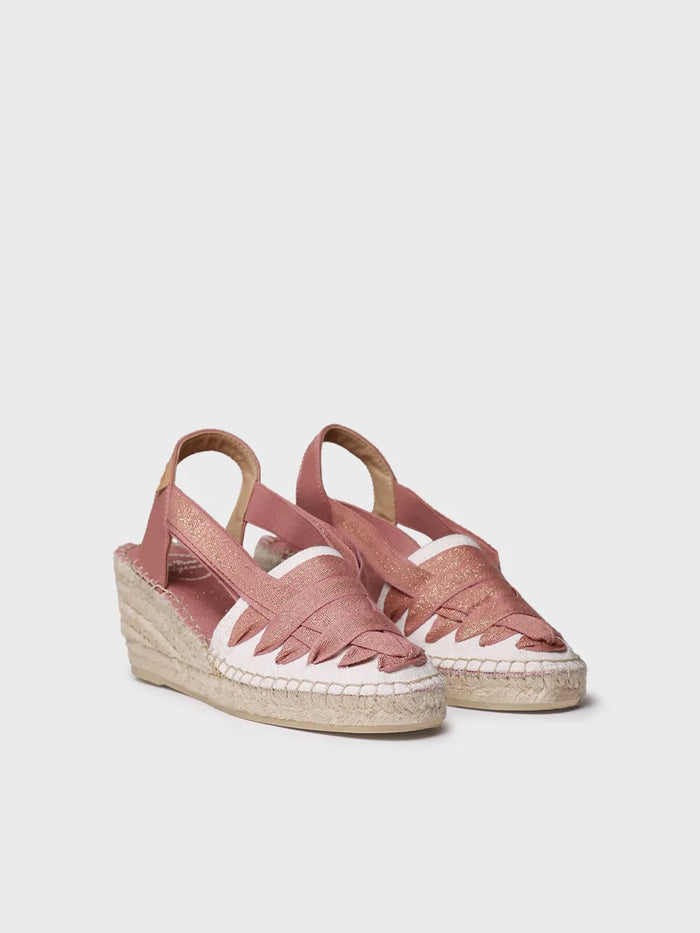 toni pons TRACY-CZ - Alpargata de mujer en algodón crudo con cuña y cintas | TRACY-CZ Outlet online