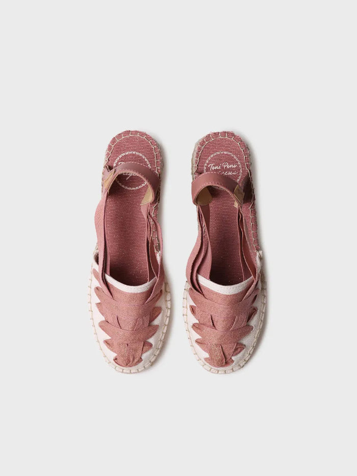 toni pons TRACY-CZ - Alpargata de mujer en algodón crudo con cuña y cintas | TRACY-CZ Outlet online