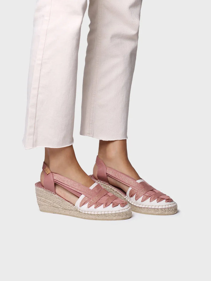 toni pons TRACY-CZ - Alpargata de mujer en algodón crudo con cuña y cintas | TRACY-CZ Outlet online