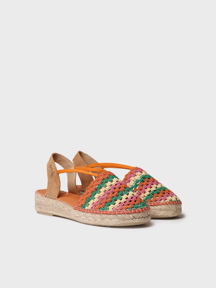 toni pons EMILIA - Alpargata plana de mujer en crochet multicolor | EMILIA En oferta