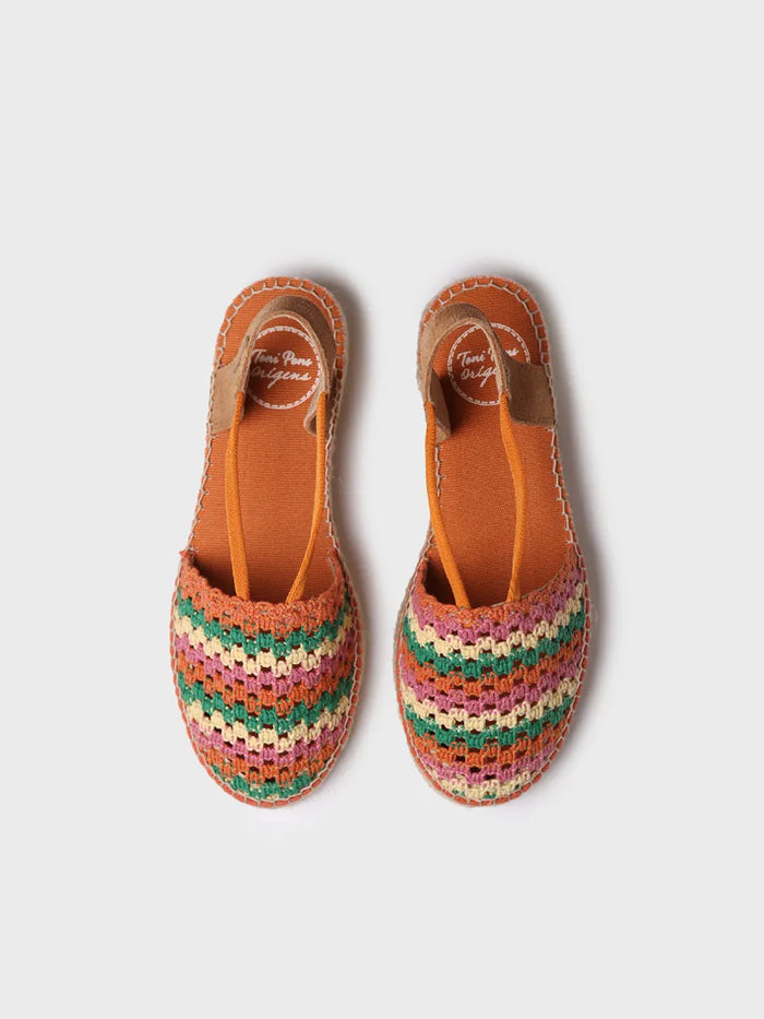 toni pons EMILIA - Alpargata plana de mujer en crochet multicolor | EMILIA En oferta