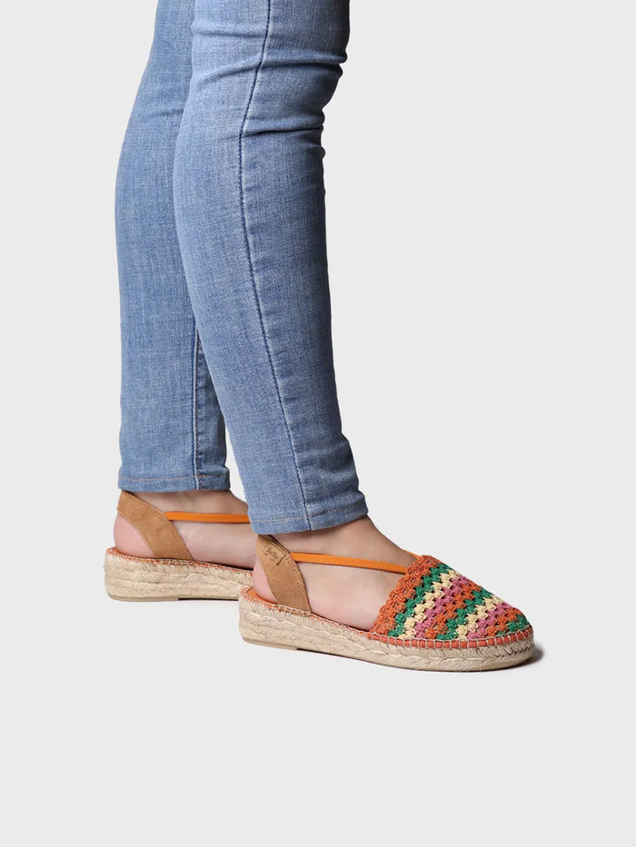 toni pons EMILIA - Alpargata plana de mujer en crochet multicolor | EMILIA En oferta