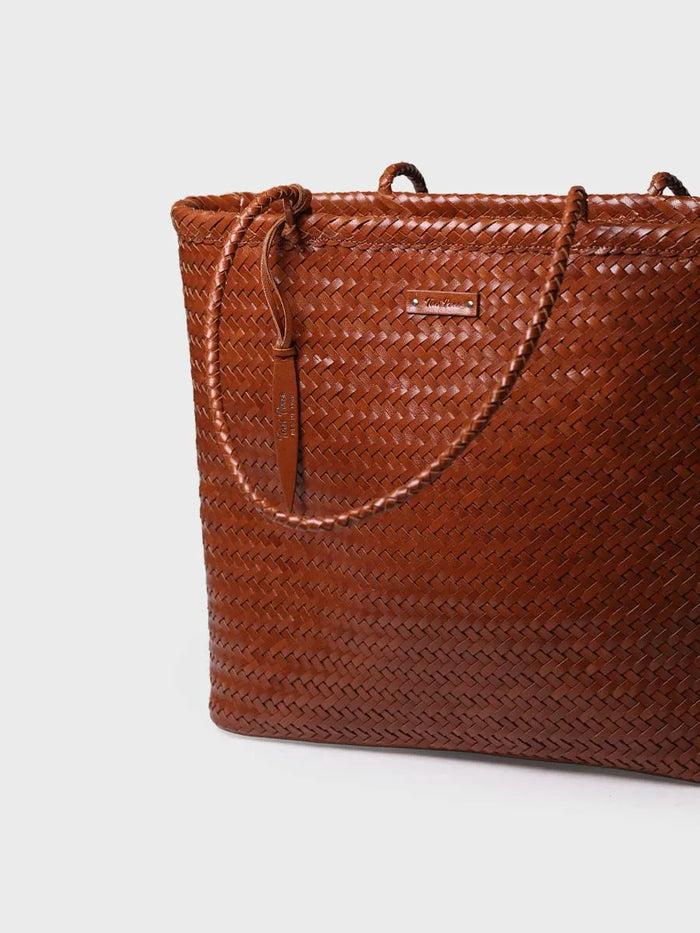 toni pons SIMONA - Bolso shopper en cuero trenzado con bolsillo interior | SIMONA Rebajas baratas