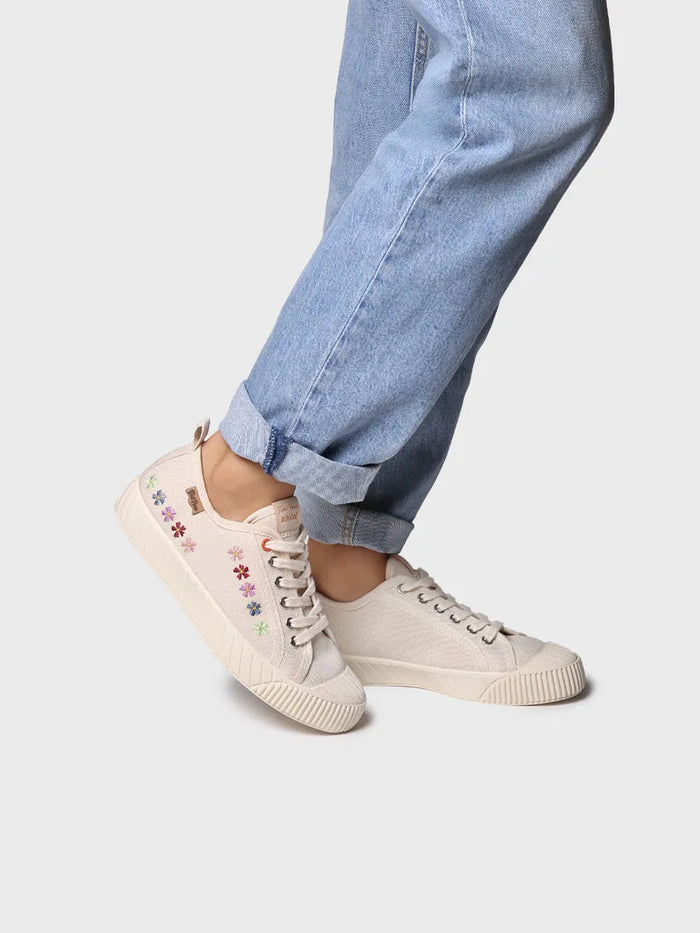 toni pons GILDA-EA - Zapatilla deportiva baja de mujer en algodón reciclado y bordados | GILDA-EA Oferta especial