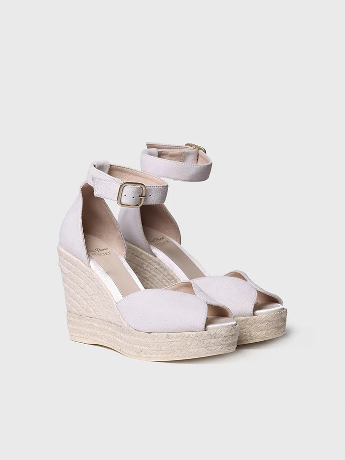 toni pons PATRICIA - Alpargata blanca de novia con cuña | PATRICIA Precio de fábrica