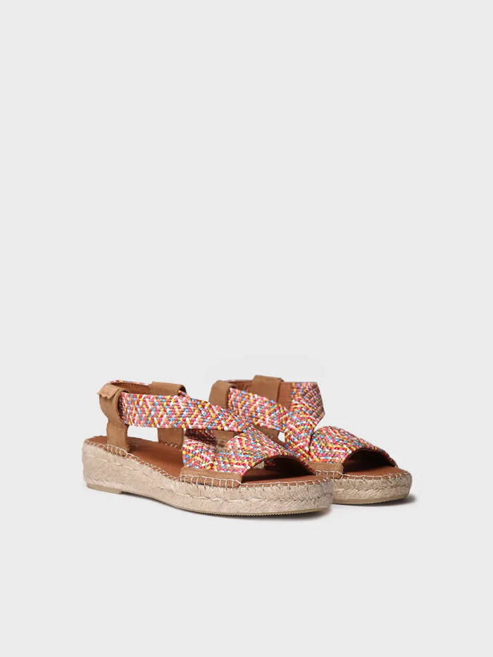 toni pons ELIANA - Alpargata abierta de mujer con elásticos multicolor | ELIANA Promoción por tiempo limitado