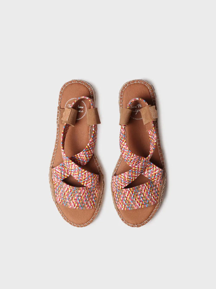 toni pons ELIANA - Alpargata abierta de mujer con elásticos multicolor | ELIANA Promoción por tiempo limitado