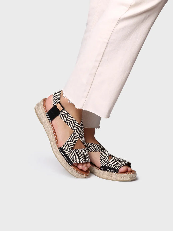 toni pons ELIANA - Alpargata abierta de mujer con elásticos multicolor | ELIANA Solo hoy