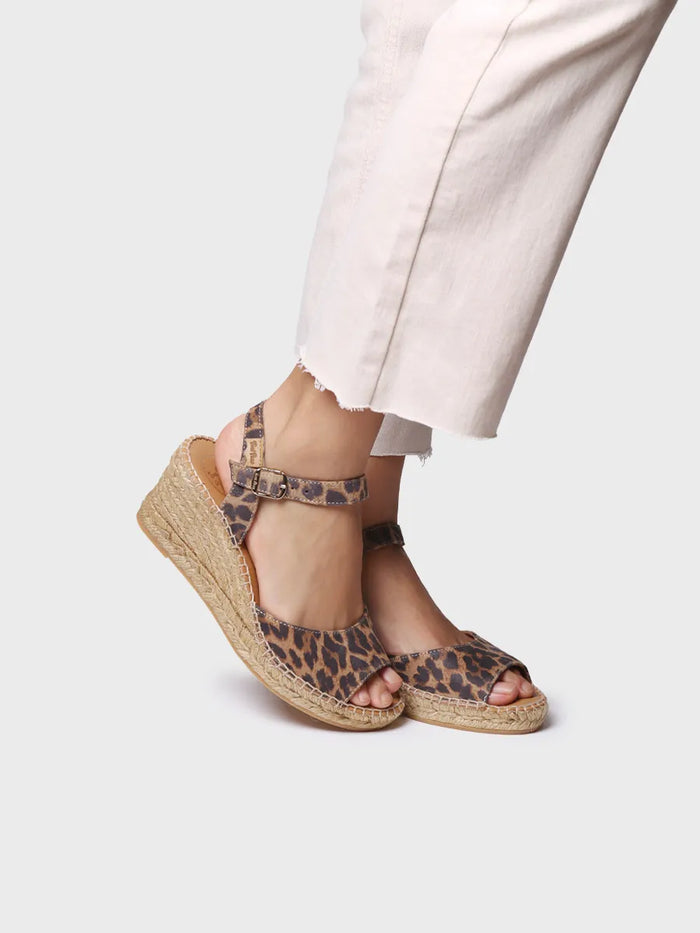toni pons SIA-P - Alpargata de cuña para mujer en piel | SIA-P Rebajas de fin de temporada