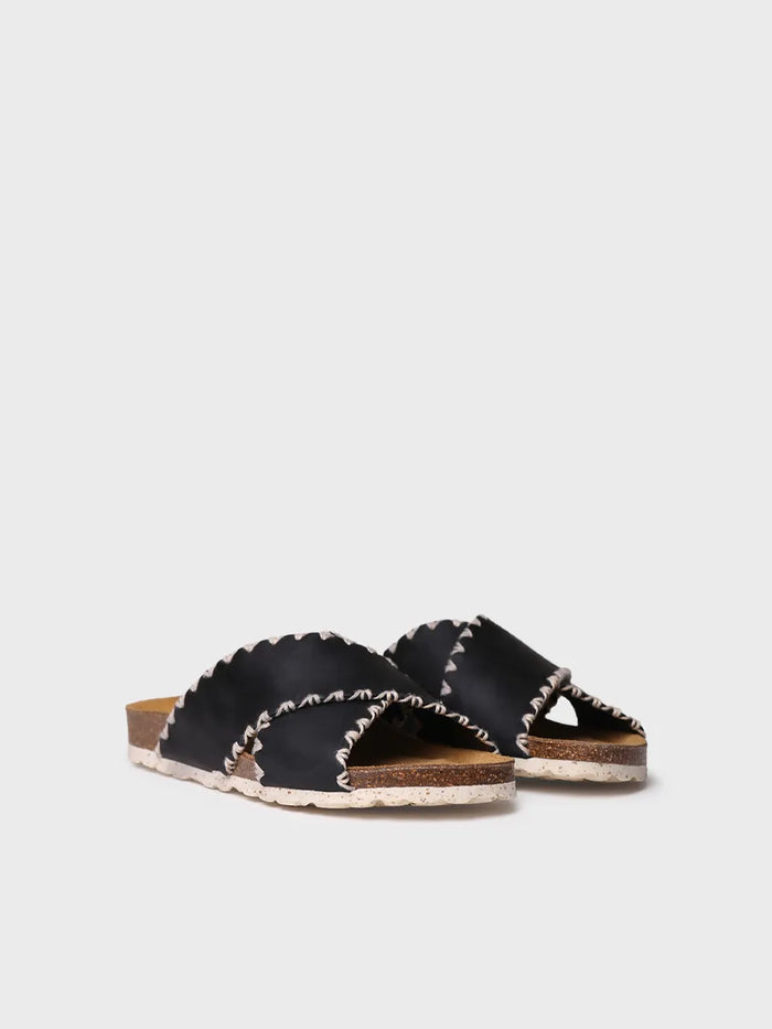 toni pons GRIT-PE - Sandalia BIO de mujer en cuero con tiras cruzadas | GRIT-PE Mejor oferta