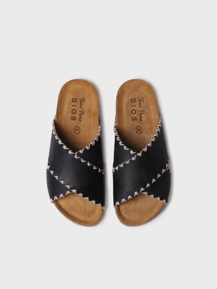 toni pons GRIT-PE - Sandalia BIO de mujer en cuero con tiras cruzadas | GRIT-PE Mejor oferta