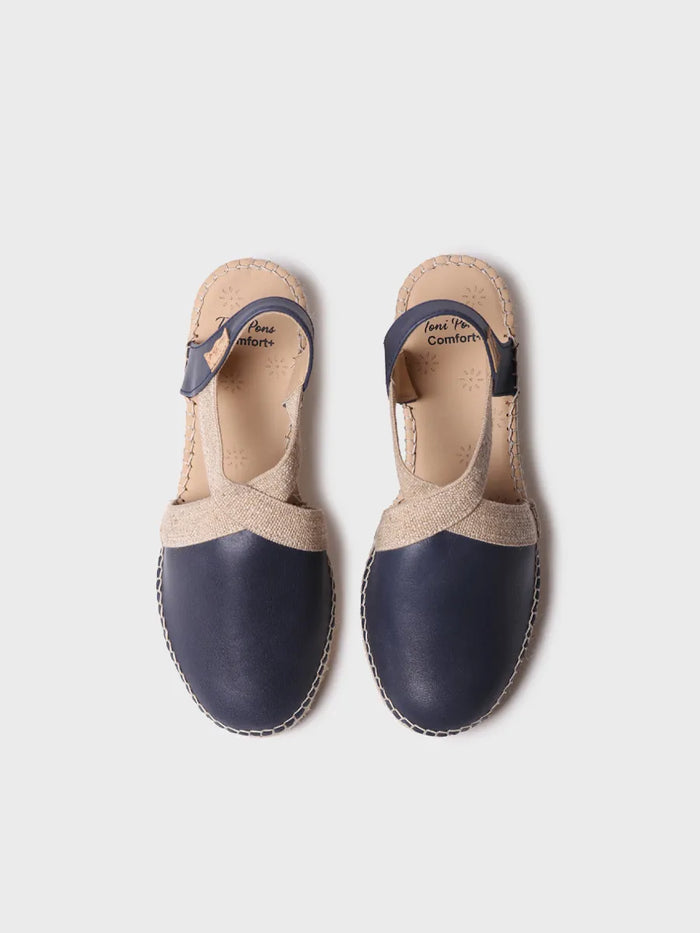 toni pons TUNDRA - Alpargata de mujer en piel con cuña y elásticos diseñada para un calce más ancho | TUNDRA Envío gratis