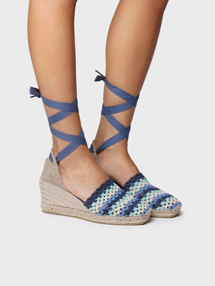 toni pons GEORGINA - Alpargata de cuña de mujer en crochet multicolor | GEORGINA Últimos 2 días