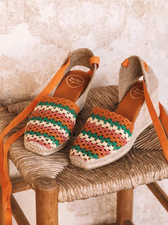 toni pons GEORGINA - Alpargata de cuña de mujer en crochet multicolor | GEORGINA Último día