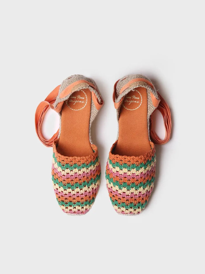 toni pons GEORGINA - Alpargata de cuña de mujer en crochet multicolor | GEORGINA Último día