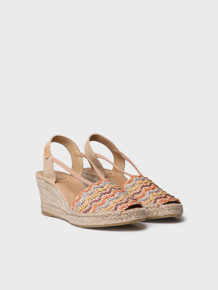 toni pons SARA-RS - Alpargata de mujer en algodón multicolor con cuña | SARA-RS Descuentos del mes