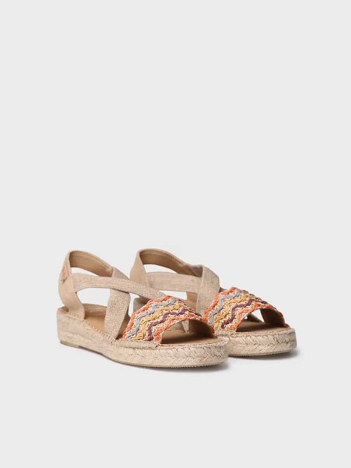 toni pons EIDER-RS - Alpargata mujer con cuña de yute y bandas multicolor | EIDER-RS Última moda