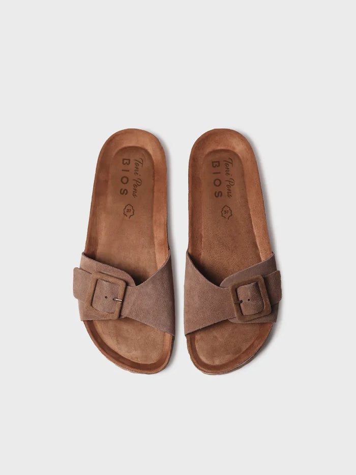 toni pons GLIDE-QT - Sandalia BIO de mujer con hebilla y suela de corcho | GLIDE-QT Venta caliente