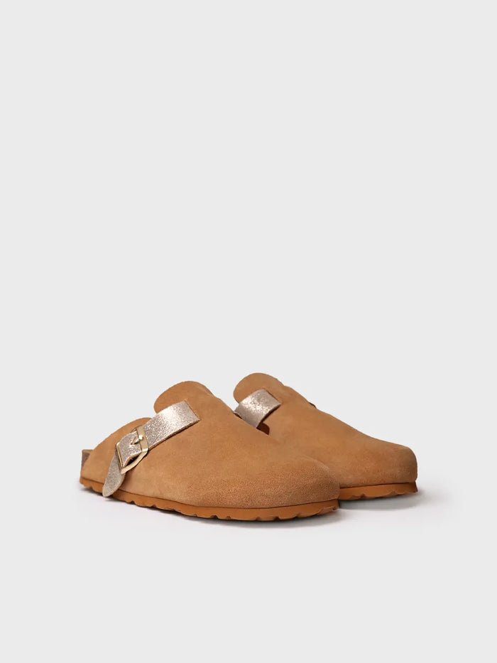 toni pons GILA-QT - Zueco de mujer en serraje con hebilla | GILA-QT Gran oferta
