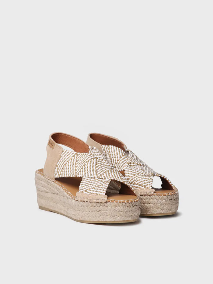 toni pons MASAI - Alpargata de mujer con cuña y tiras elásticas multicolor | MASAI Rebajas de fábrica