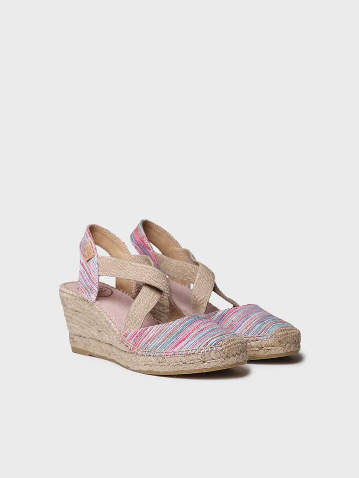 toni pons SABA-RG - Alpargata de mujer con cuña y tiras elásticas cruzadas | SABA-RG Liquidación
