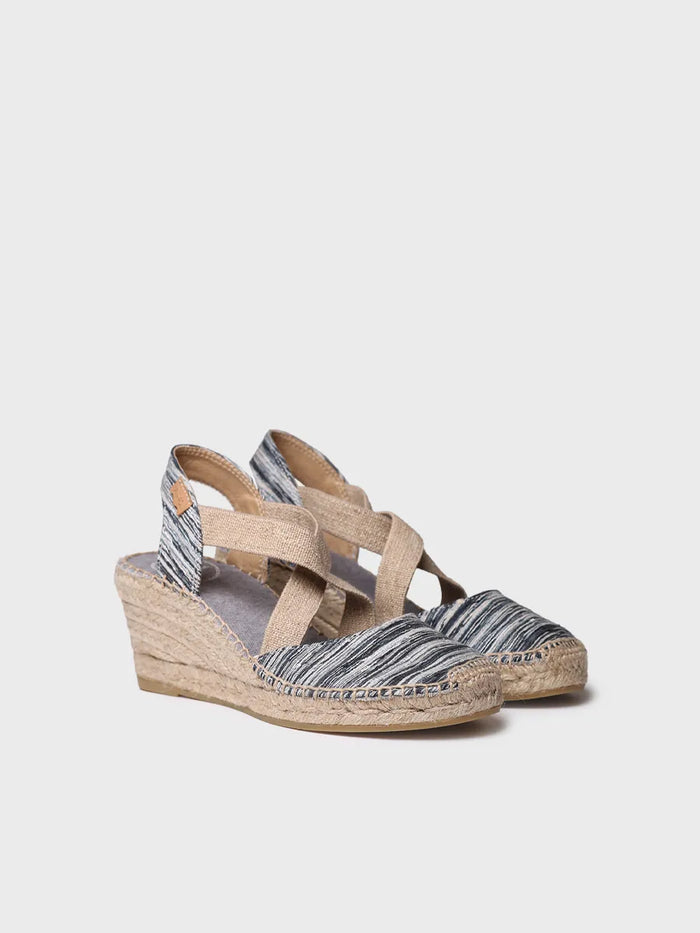 toni pons SABA-RG - Alpargata de mujer con cuña y tiras elásticas cruzadas | SABA-RG Mejor oferta