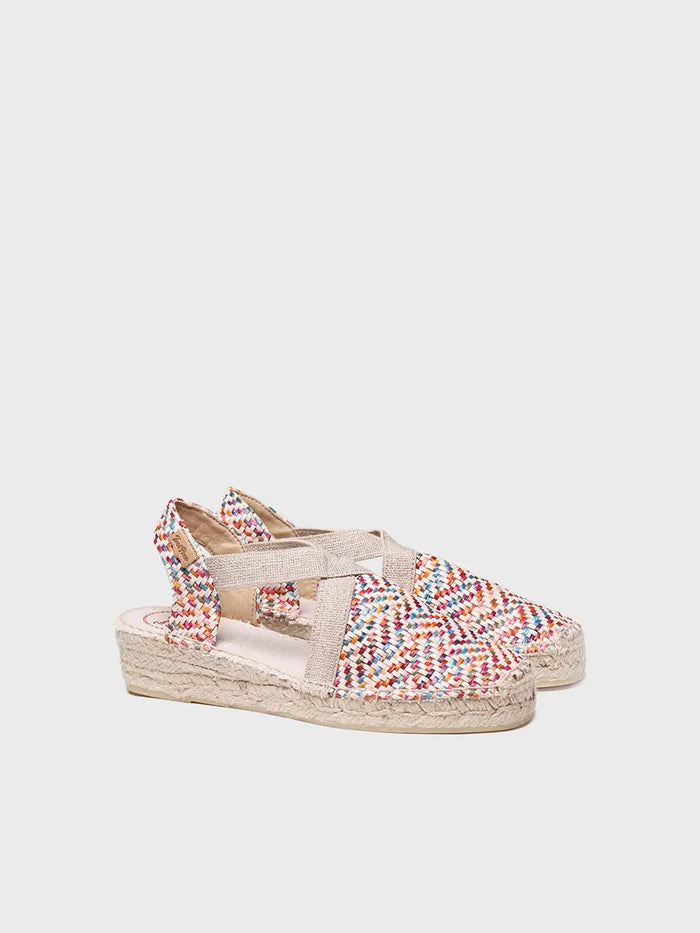 toni pons VERA-MS - Alpargata plana de mujer en rafia multicolor | VERA-MS Oferta especial