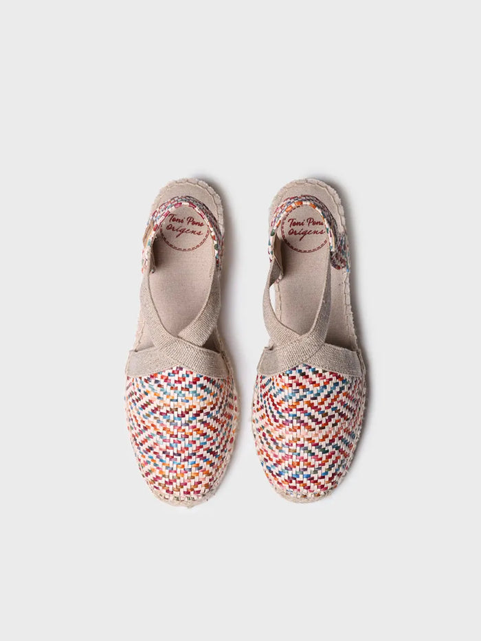 toni pons VERA-MS - Alpargata plana de mujer en rafia multicolor | VERA-MS Oferta especial