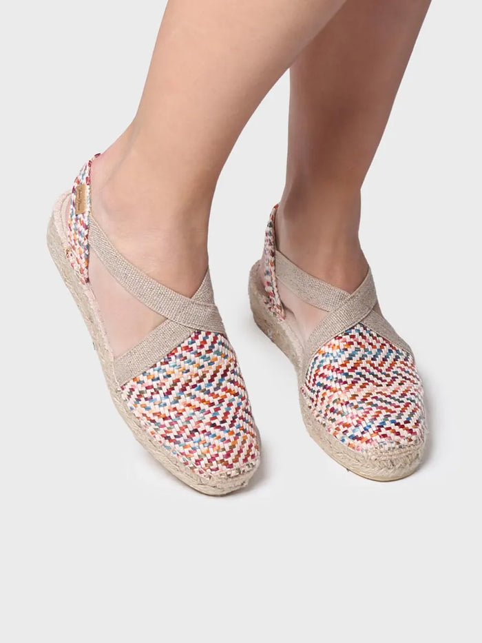 toni pons VERA-MS - Alpargata plana de mujer en rafia multicolor | VERA-MS Oferta especial