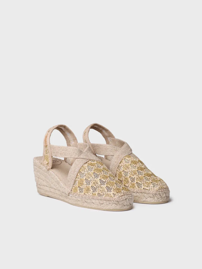 toni pons TERRA-TT - Alpargata vegana de mujer en tejido multicolor con cuña | TERRA-TT Oferta especial de fábrica