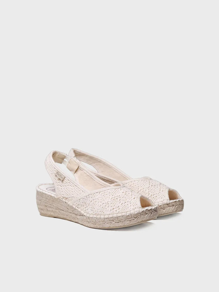 toni pons BLANCA-AD - Alpargata de cuña de yute estilo peep toe | BLANCA-AD Tienda