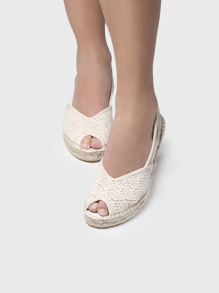 toni pons BLANCA-AD - Alpargata de cuña de yute estilo peep toe | BLANCA-AD Tienda