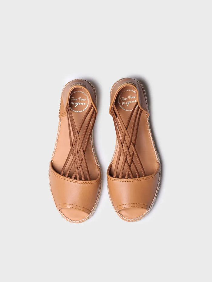 toni pons EBRE-P - Sandalia de mujer de piel con elásticos | EBRE-P Oferta exclusiva