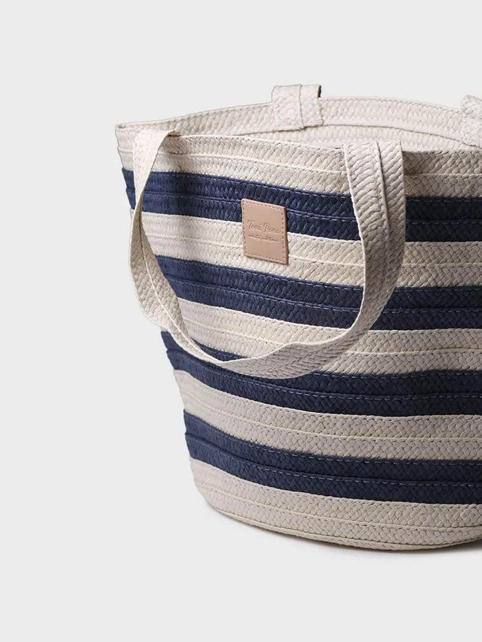 toni pons DESI - Bolso grande de mujer en rafia con rayas marineras | DESI Rebajas top