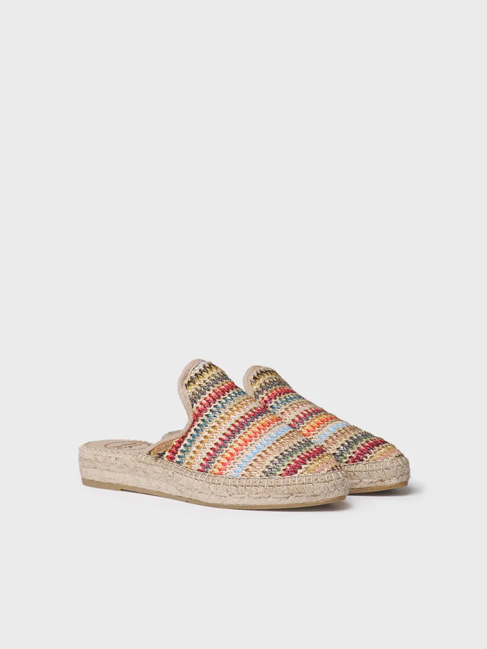 toni pons JUNE-MA - Alpargata tipo babucha de mujer en rafia multicolor | JUNE-MA Último día