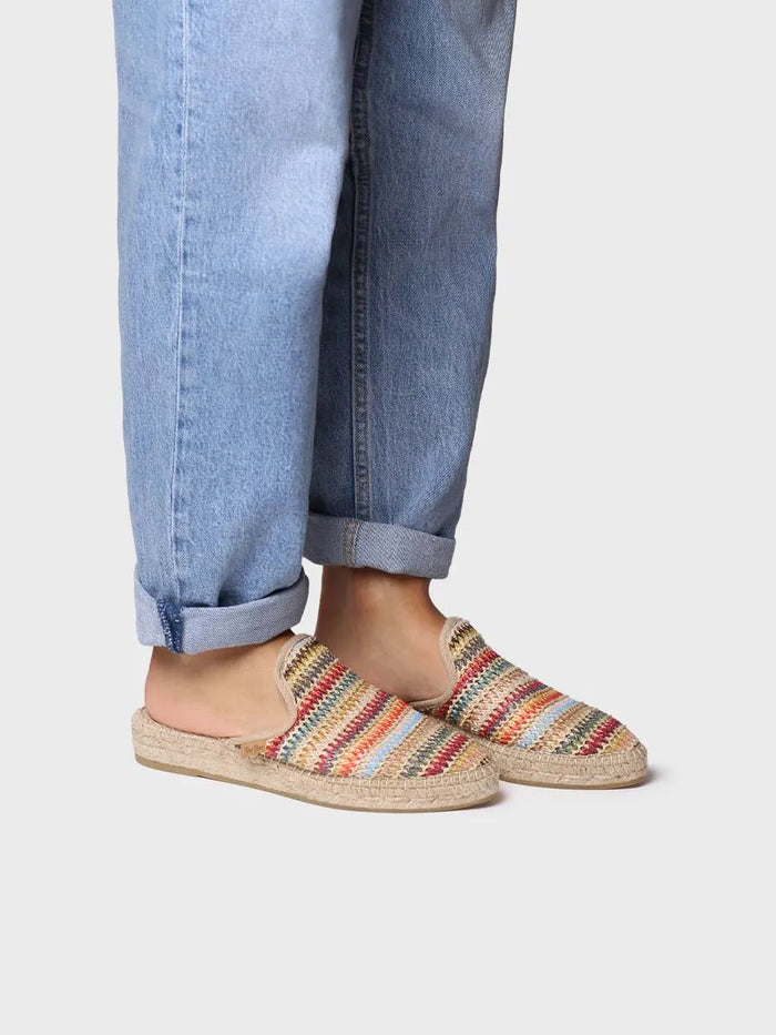 toni pons JUNE-MA - Alpargata tipo babucha de mujer en rafia multicolor | JUNE-MA Último día