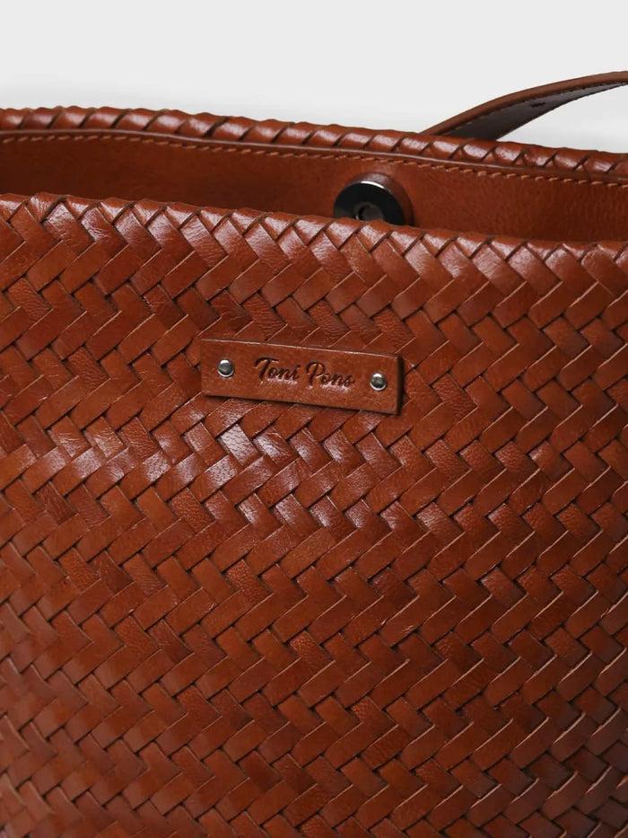 toni pons SALLY - Bolso bombonera en cuero trenzado con tira ajustable | SALLY Liquidación