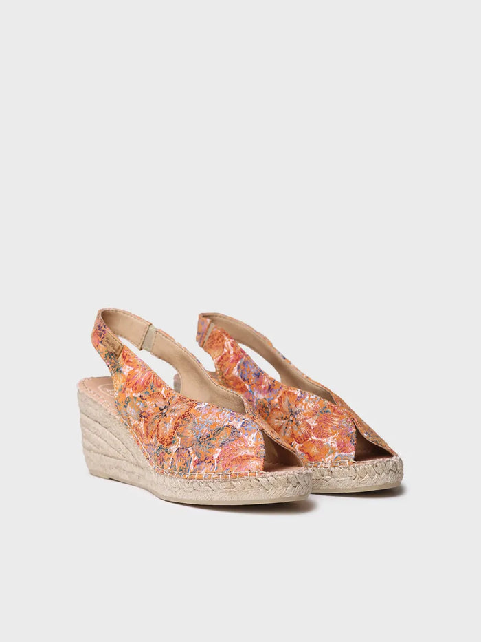 toni pons LAILA-LL - Alpargata peep toe de mujer en piel multicolor | LAILA-LL Envío internacional gratuito