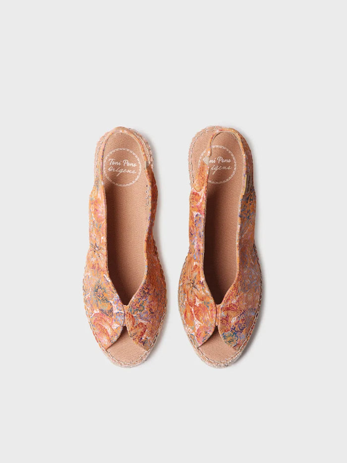 toni pons LAILA-LL - Alpargata peep toe de mujer en piel multicolor | LAILA-LL Envío internacional gratuito