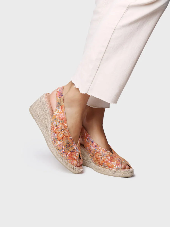 toni pons LAILA-LL - Alpargata peep toe de mujer en piel multicolor | LAILA-LL Envío internacional gratuito