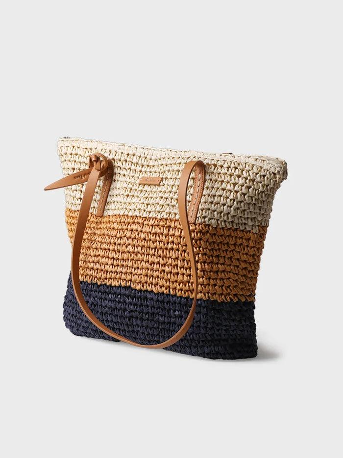 toni pons DORA - Bolso shopper en rafia de papel con cremallera | DORA Oferta especial