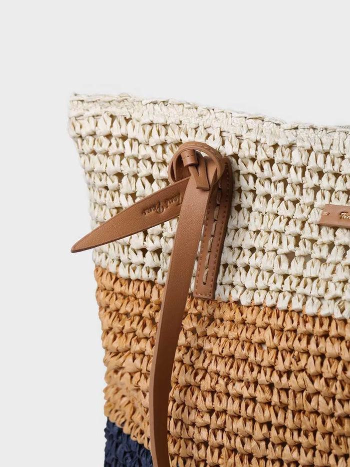 toni pons DORA - Bolso shopper en rafia de papel con cremallera | DORA Oferta especial