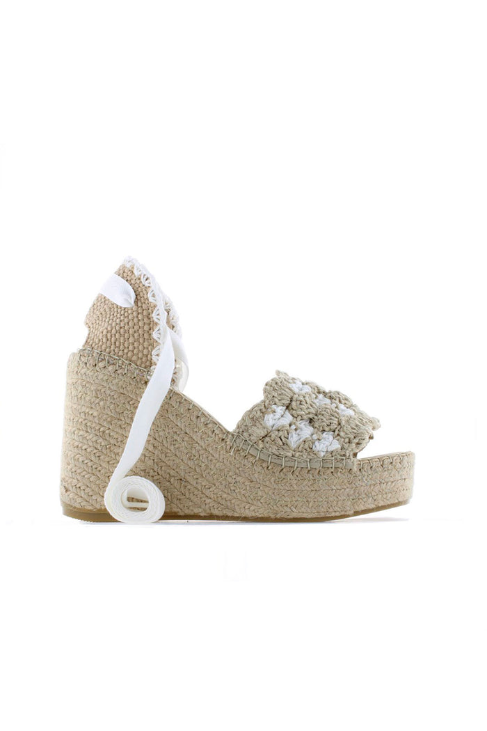 vidorreta Sandalia cintas ganchillo fluor blanco Ofertas especiales