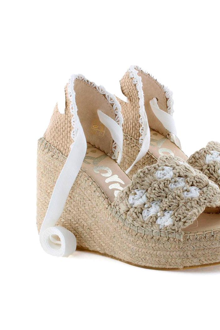 vidorreta Sandalia cintas ganchillo fluor blanco Ofertas especiales
