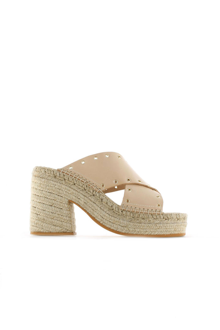 vidorreta Zueco cruzado vaquetta natural En oferta