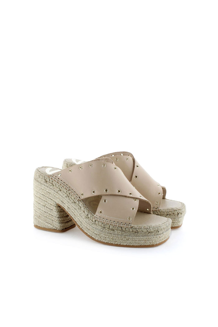 vidorreta Zueco cruzado vaquetta natural En oferta