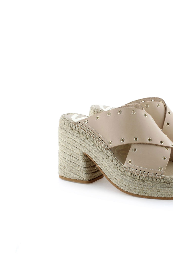 vidorreta Zueco cruzado vaquetta natural En oferta