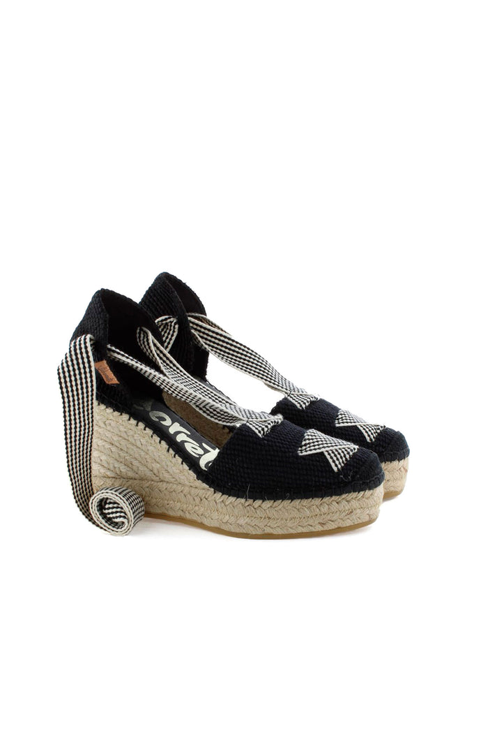 vidorreta Sandalia cintas tejido x negro Tilo 7 Tienda