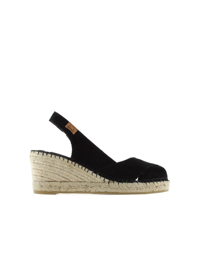 vidorreta Sandalia en serraje negro Clavel Rebajas online